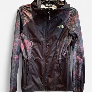 The North Face Women's Black and Pink Windbreaker Jacket Wind Wall Windstopper